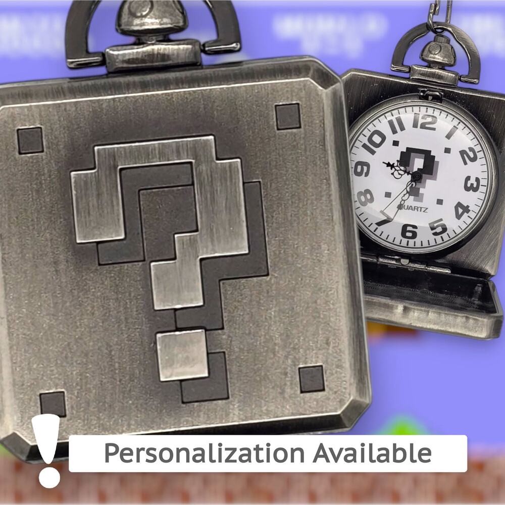 Video Game Pocket Watch - Retro Gamers, Collectible Gift NES Gaming Christmas